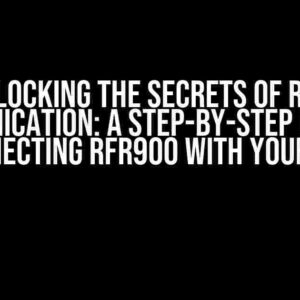 Unlocking the Secrets of RFID Communication: A Step-by-Step Guide to Connecting RFR900 with Your App